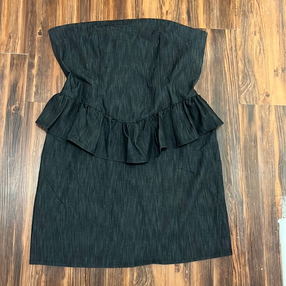 Denim Peplum Dress